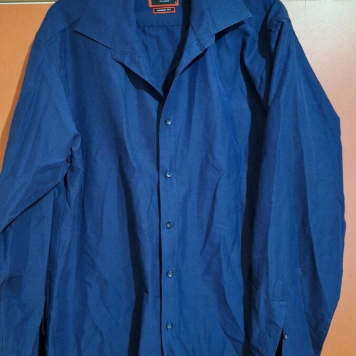 Blue Rwanda dress shirt like new, size L