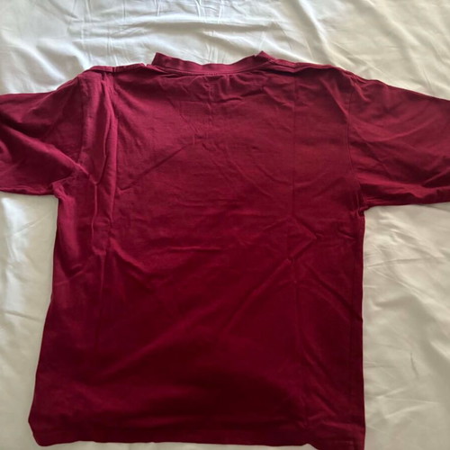 Red long-sleeve shirt pajama top, medium