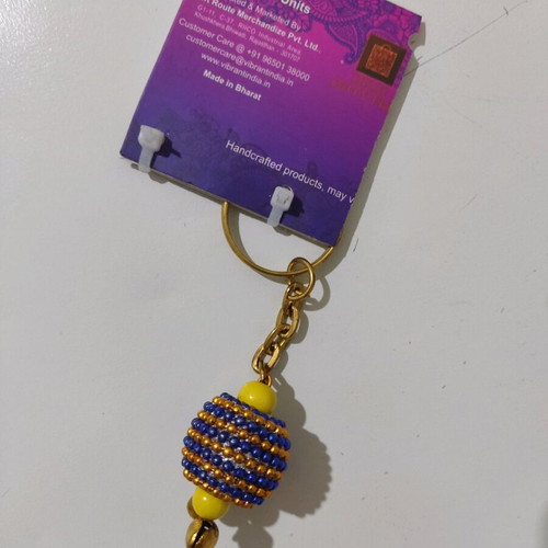 Keychain from India new with 2 elephants and bell