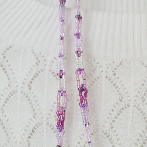 Delica Beaded Necklace made to order, purple