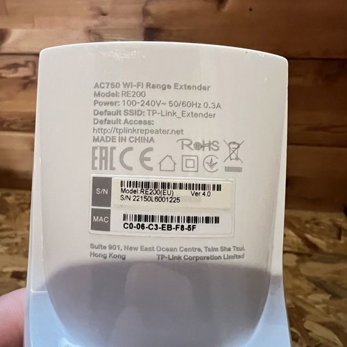 WiFi Extender TP-Link RE200 v4 Dual Band used, up to 750Mbps