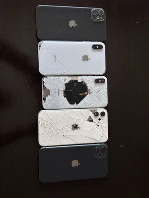 iPhone used for spare parts, 2 iPhone 11 shells and screens