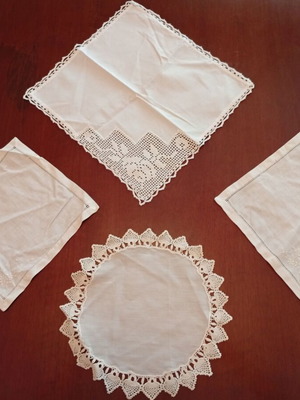 Handmade napkins set of four like new