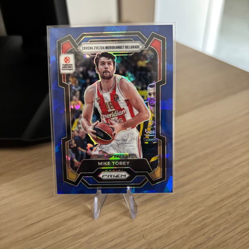 Mike Tobey 2023-24 Panini Prizm EuroLeague Blue Ice Prizm card #174 /125