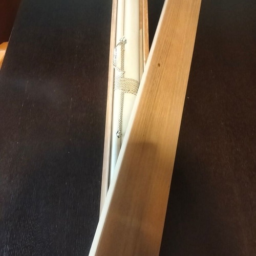 Korean scroll used "All is vanity" silk 200x70 cm