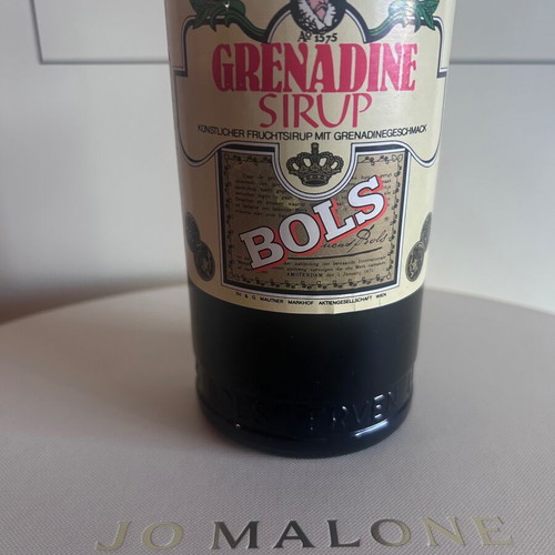 Bols Grenadine Sirup used vintage decorative bottle
