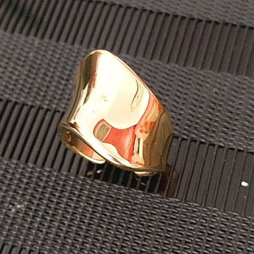 Opening ring gold color stainless steel new