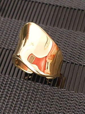 Opening ring gold color stainless steel new