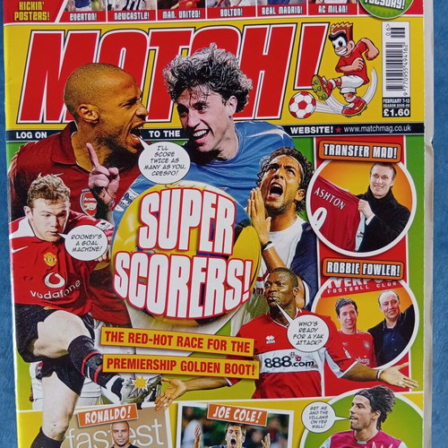 Match Football Magazine Issue 7-13/2/2006 with Aston Villa Posters like new
