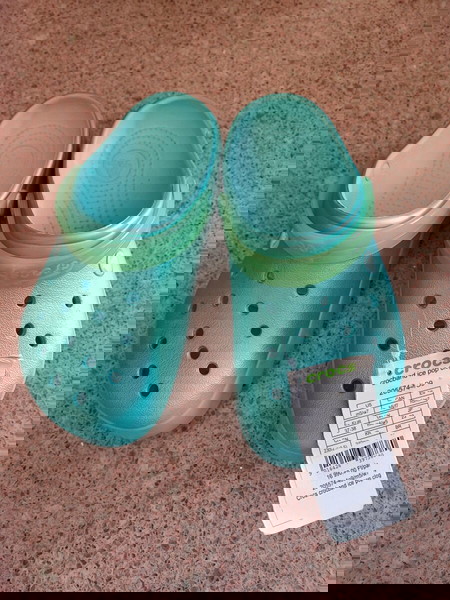 Crocs παντόφλες γαλάζιο ιριδίζον