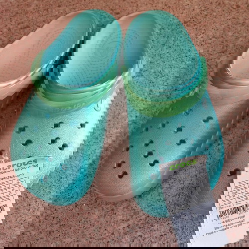 Crocs παντόφλες γαλάζιο ιριδίζον