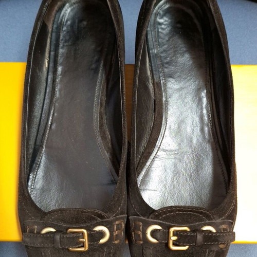 Car Shoe suede ballerinas used, brown, size 38.5