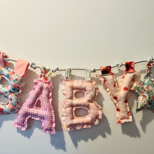 Handmade banner for room decoration or baptism theme