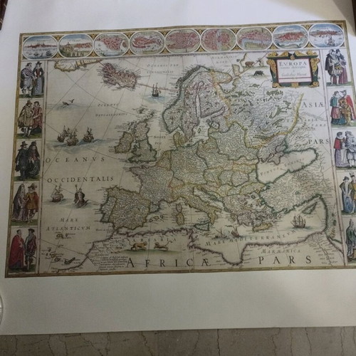 Vintage Hammond Europe map print like new