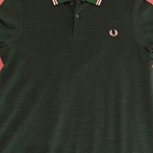 Fred Perry polo shirt like new, green, size M, short sleeve