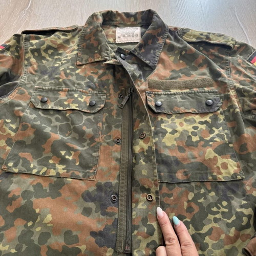 German Army Camouflage Field Jacket Size 4 Used Vintage 1996