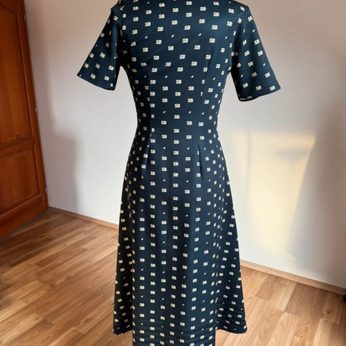 Sugarbird dress with buttons black with gold logo like new