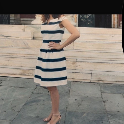 Innocent Graduation Dress like new, white and blue, size S