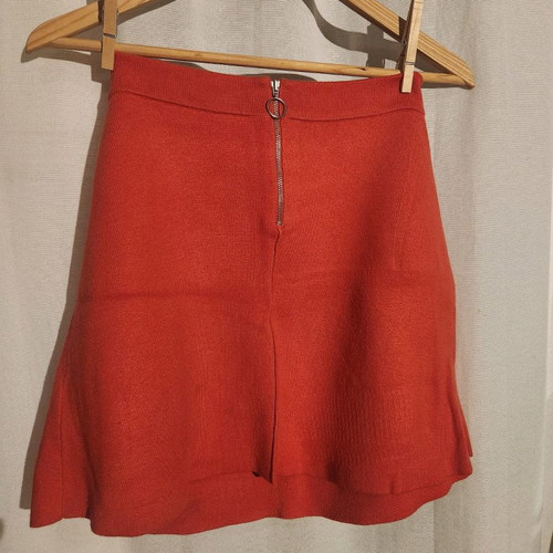 Orange skirt with zipper like new
