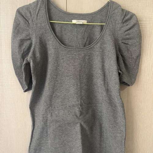 Sfera gray short-sleeve blouse like new, size S