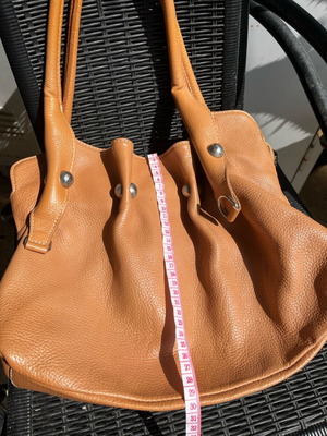 Arte del Cuoio shoulder bag handmade genuine leather beige like new