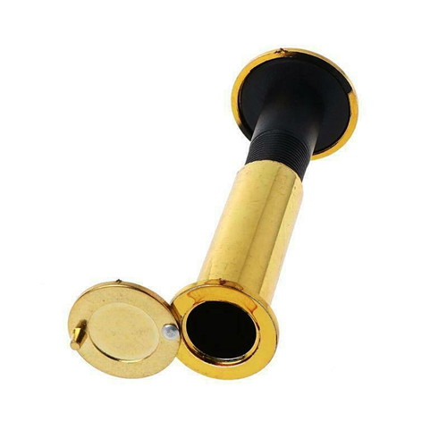 Door peephole with cover gold like new