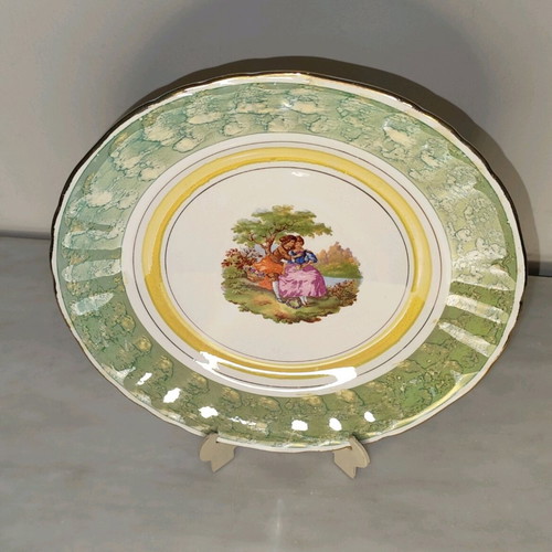 Porcelain decorative plate used with vintage style by Keramikos