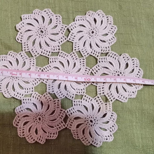Crocheted square like new, 16 cm coaster