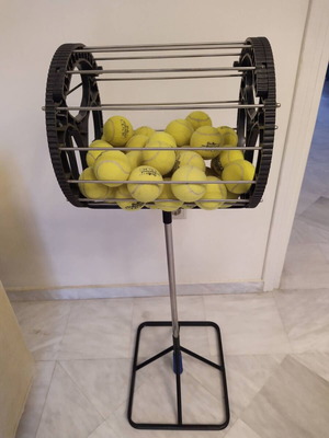 Καλάθι Roller Hopper τέννις με περίπου 40 μπαλάκια