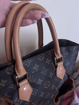 Louis Vuitton x Comme des Garçons τσάντα με τρύπες 2014 σαν καινούργιο, καφέ χειρός