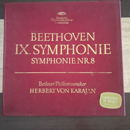 Beethoven 8th & 9th Symphony 2 LP box set used, Deutsche Grammophon