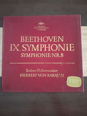 Beethoven 8th & 9th Symphony 2 LP box set used, Deutsche Grammophon