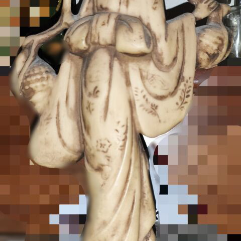 Geisha figurine vintage used decorative resin statue