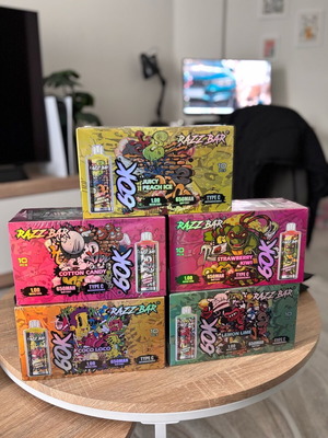 Razzbar Vapes 60K new, up to 60,000 puffs with Type-C recharge