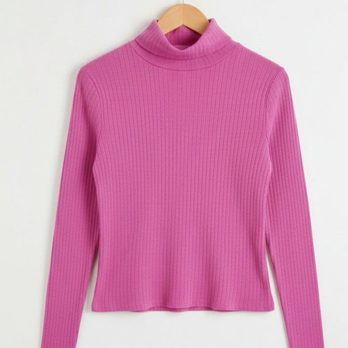 Shein pink turtleneck blouse like new, size small