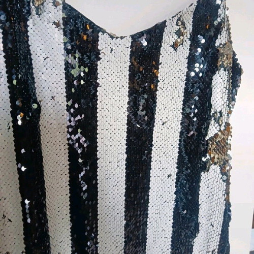 Sequin dress used, size M, black and white