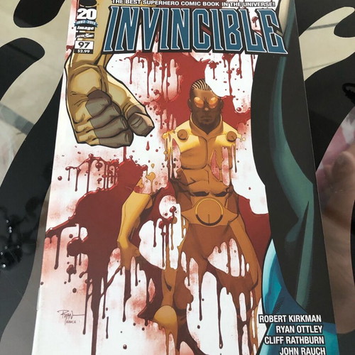 Invincible 97 comic new, origin bulletproof Kirkman Ottley, rare Amazon Prime