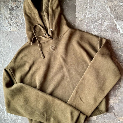 Green crop women's hoodie like new, size M
