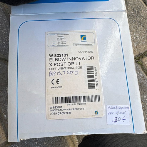 Telescopic functional brace with goniometer used for left arm