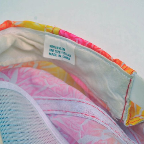 Vintage 90s Tie Dye Neon Colors Nylon Hat, One Size