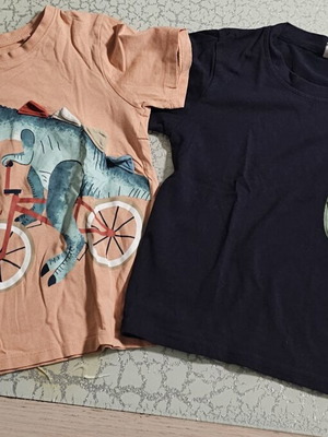 Boys' T-shirts with Dinosaur Theme Like New, Set of 2 for Ages 5-6