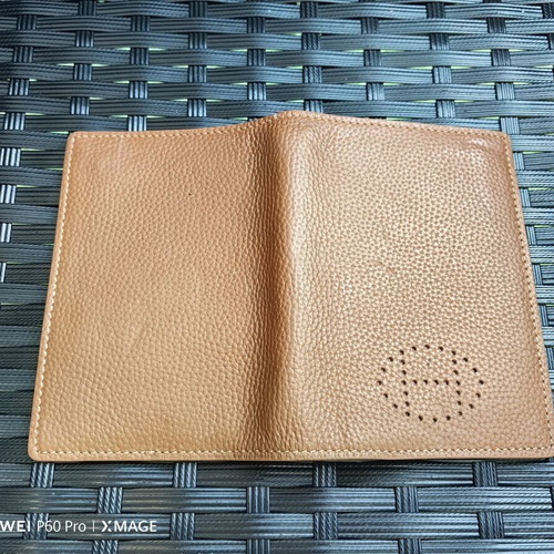 Hermes document case used, brown leather