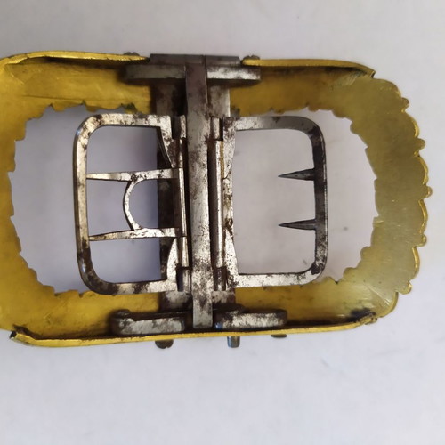 French shoe buckle used, brass, circa 1840