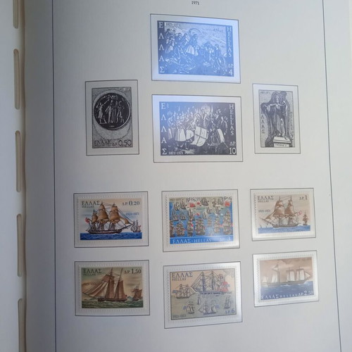 Greek Stamps Collection in Leuchtturm Album new