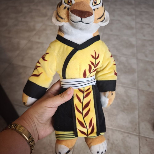 Kung Fu Panda Master Tiger plush toy used, original collectible 2016