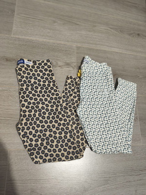 Okaidi kids leggings set, 116 cm, 6 years, floral and animal print