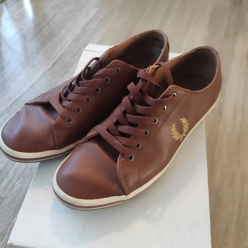 Fred Perry leather casual shoes used, size 40, brown