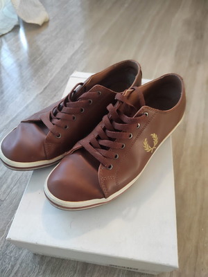 Fred Perry leather casual shoes used, size 40, brown