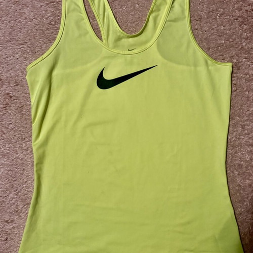 Nike neon green sports tank top