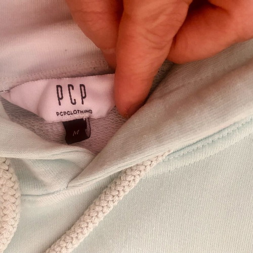PCP hoodie, mint green tie dye, oversize